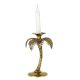 Golden Single Palm Tree Aluminium Candle Stand